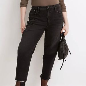 Madewell Balloon High Rise Jeans in Biscayne Wash: Raw-Hem Edition, Size 32